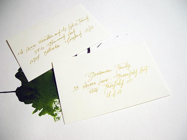 calligraphie enveloppes