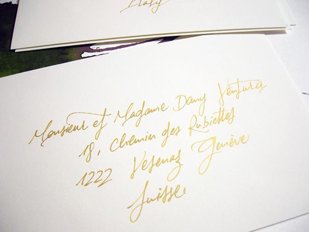 calligraphie enveloppes mariage paris