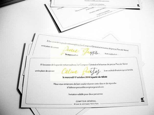 invitation de luxe, calligraphie paris